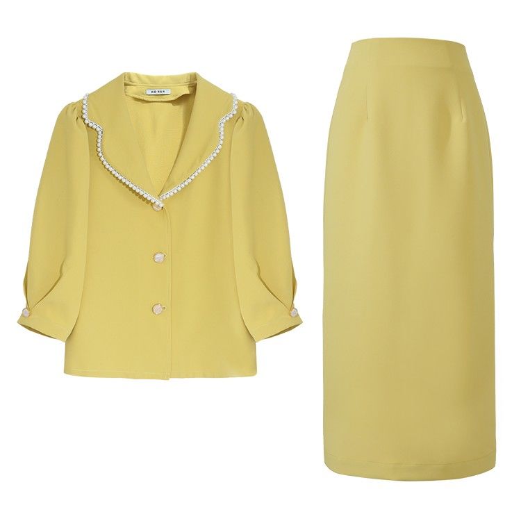 Tailleurs-jupes Femme Costume Femme 2 Pièces Onsoyours - Blazer Et Jupe Slim Fit - Polyester - Élégant Bureau/Cérémonie Blazer Jupe Bureau