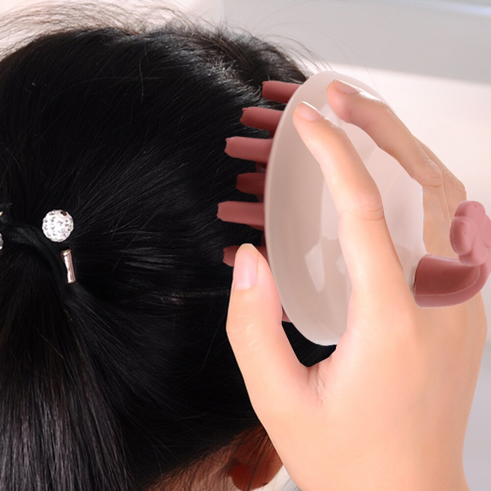 Kappers Professionele Siliconen Shampoo Hoofdhuid Massage Afslanken Borstel Draagbare Haar Wassen Kam Verhogen Bloedstroom Plastic