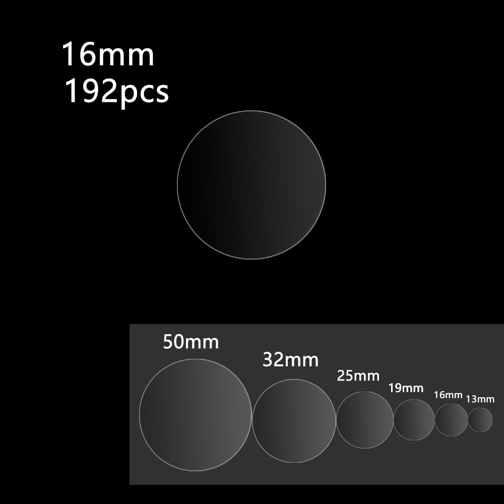 1 Sheet Transparent Gloss Round Dot Sticker DIY Baking Package Self Adhesive Clear Label File Wafer Sealing Tag: 16mm-192pcs