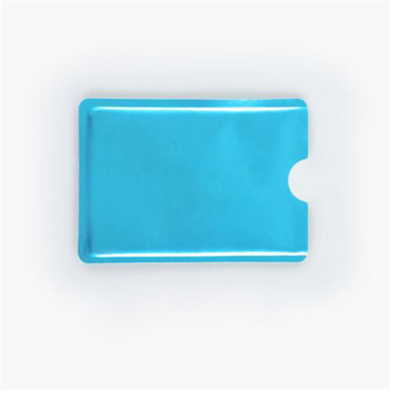 5 pezzi RFID antifurto per protezione porta carte di credito RFID Custodia protettiva per carte di credito in alluminio: Blu