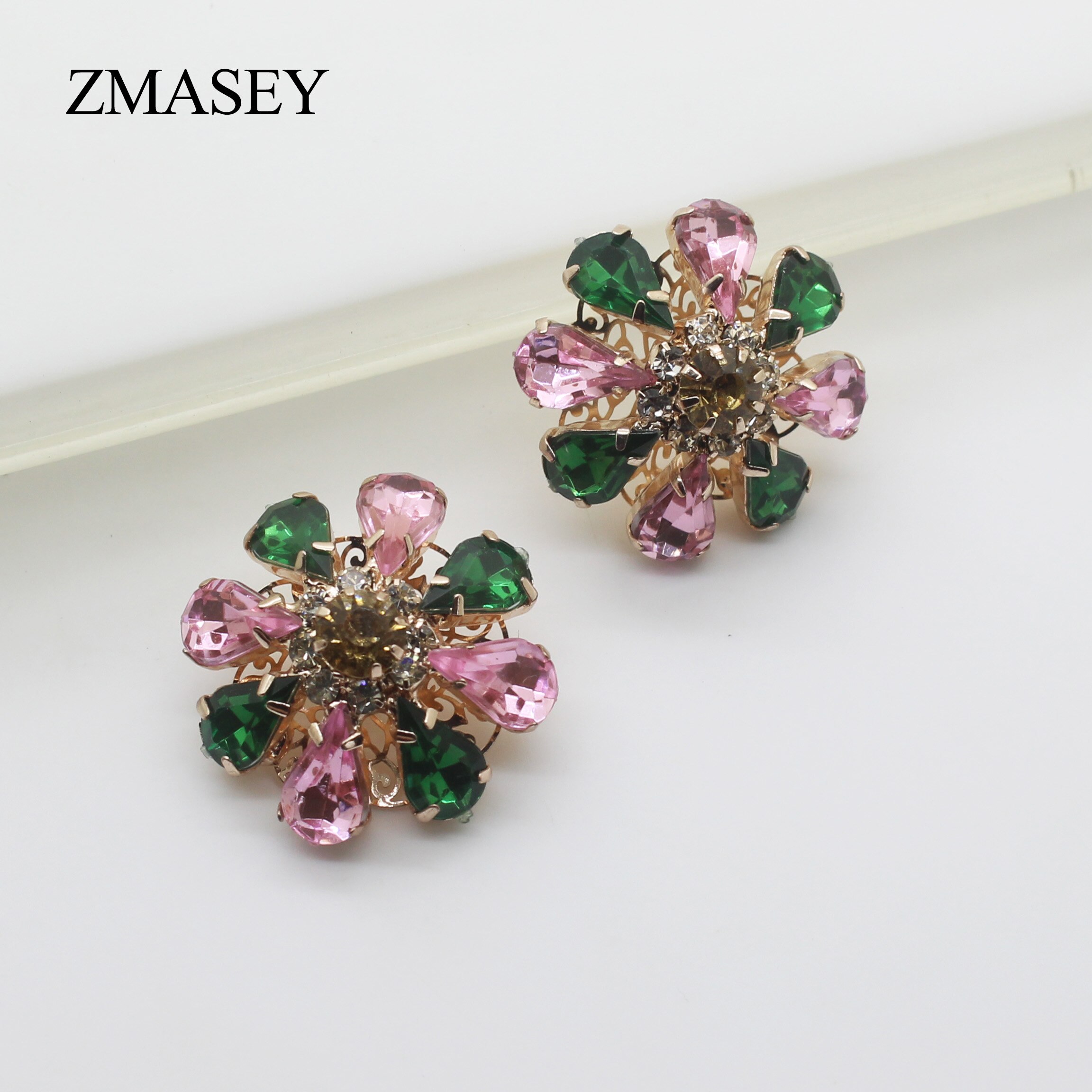 Mode Metalen Kleding Knoppen 5 Stks/set 22Mm Bloem-Vormige Naaien Handgemaakte Knoppen Diy Kleding Accessoires