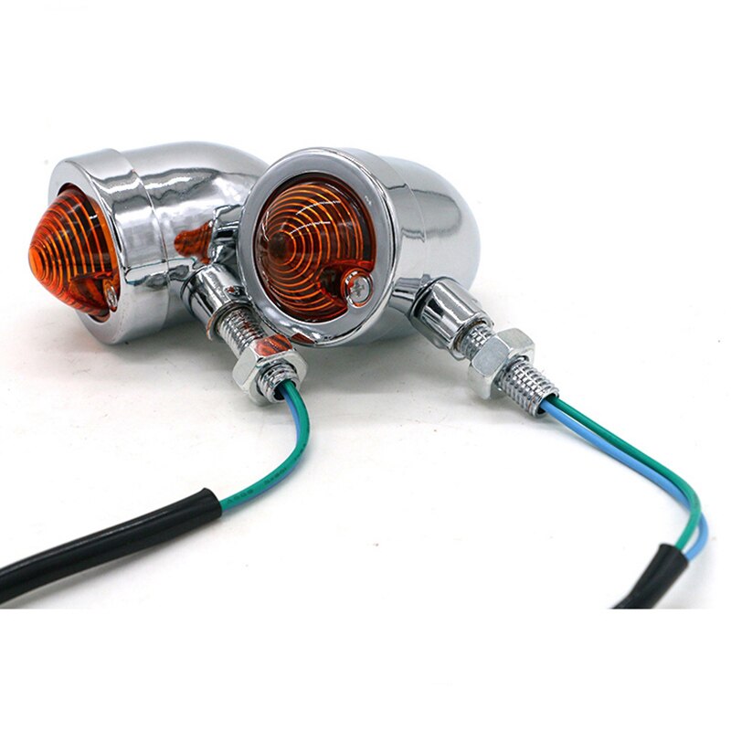 Faro trasero Universal de Metal para motocicleta, luces de giro, reajuste Retro redondo, accesorios para CG125