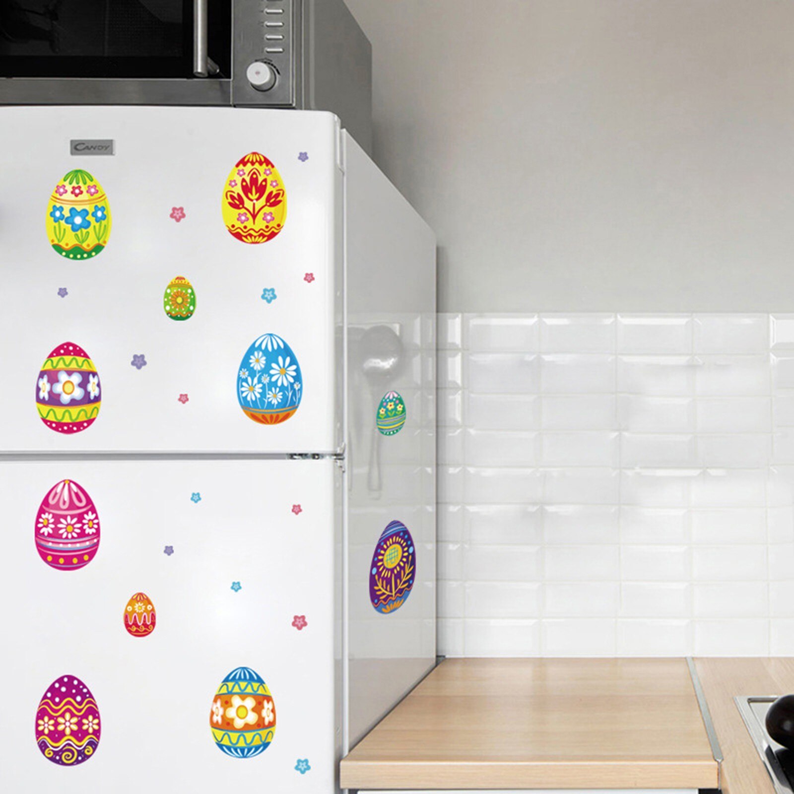 Easter Window Stickers Bunny Egg Carrot Stickers Decal Happy Easter Decor For Home Year Party Self Adhesive #50g