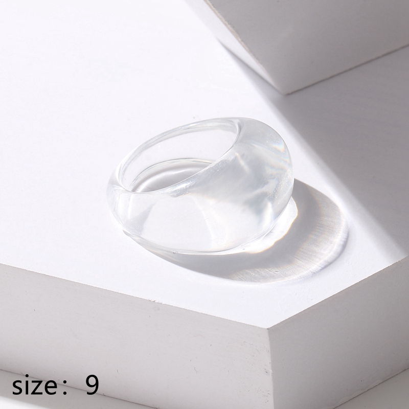 KUSS FRAU Neue Bunte Transparente Acryl Unregelmäßigen Marmor aufbringen Ring Harz Schildkröte Ringe für Frauen Mädchen Schmuck: Schokolade Farbe