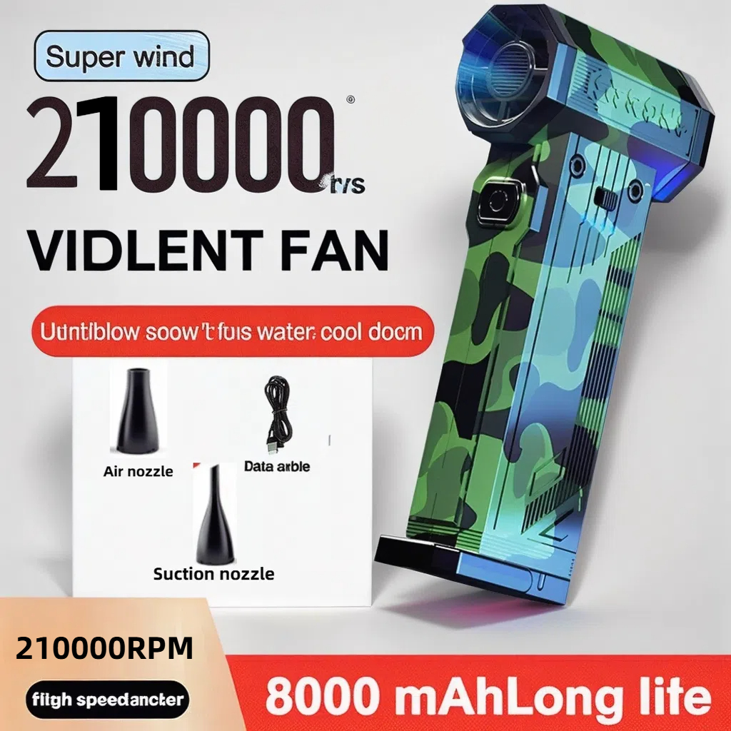 Turbo Jet Blower 210000RPM Powerful Air Blower Brushless Motor 350g Thrust Turbo Fan 8000mAh Souffleur Air Puissant Car Blower