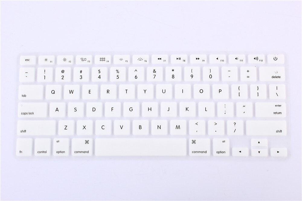 EU US Soft Silicon Keyboard Skin for Macbook Air 13 A1466 Keyboard Cover Slim Waterproof Skin Film Protector: US-White