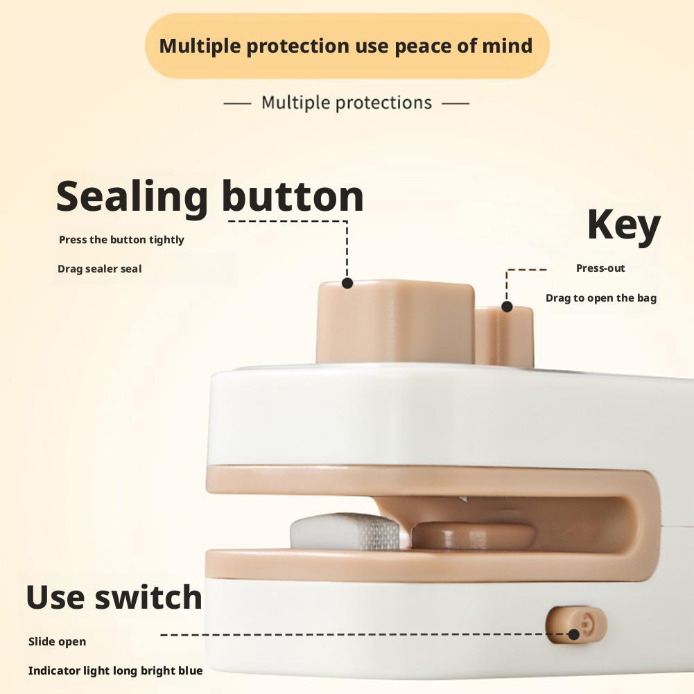 Przenośna zgrzewarka robić folii, mini zgrzewarka robić worków plastikowych, urządzenie robić pakowania i konserwacji żywności w gospodarstwie domowym, zgrzewarka robić przekąsek i żywności.