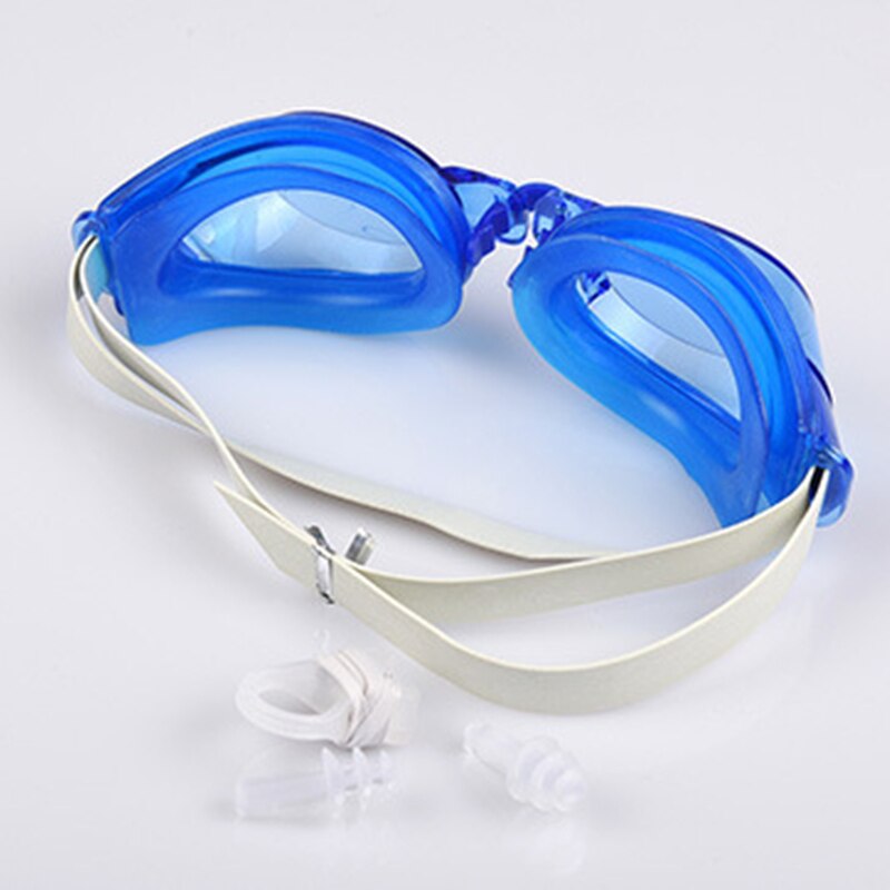 Adjustable Swimming Standing Glasses Goggles Swimming Goggles (earplugs + Nose Clip + Goggles) Three-piece Set