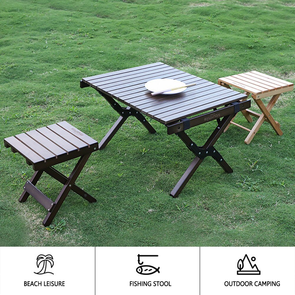 Outdoor Mini Folding Chair Wooden Bench For Camping Fishing Travel Hiking Chair Portable Stool Ultralight Durable Chair Seat