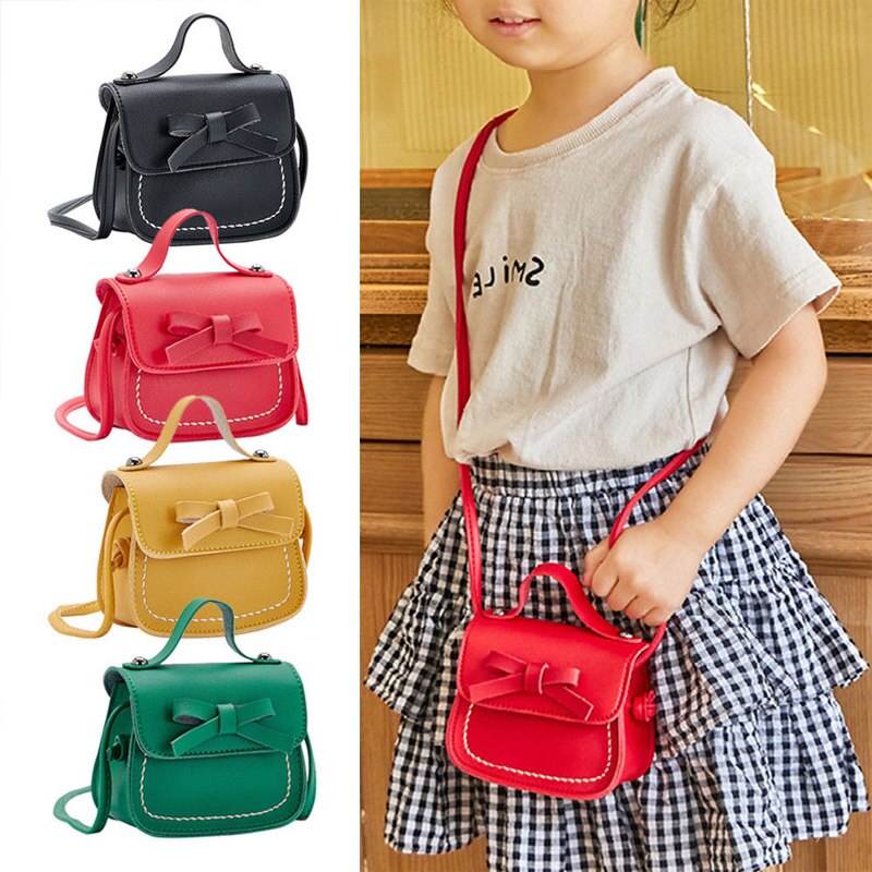 Toddler Children Baby Kids Girls Messenger Bags Princess School Shoulder Bag Bowknot Coin Purses