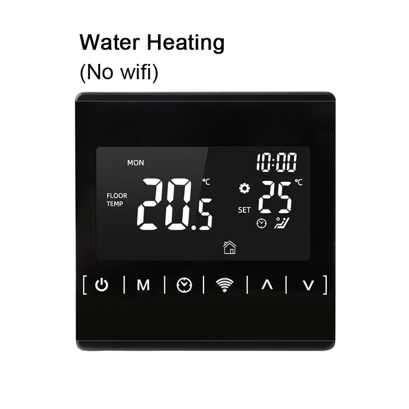 WiFi Smart Thermostat Temperature Controller for Gas Boiler Electric Underfloor Heating Humidity Display Works With Alexa: Water Heating-No Wi