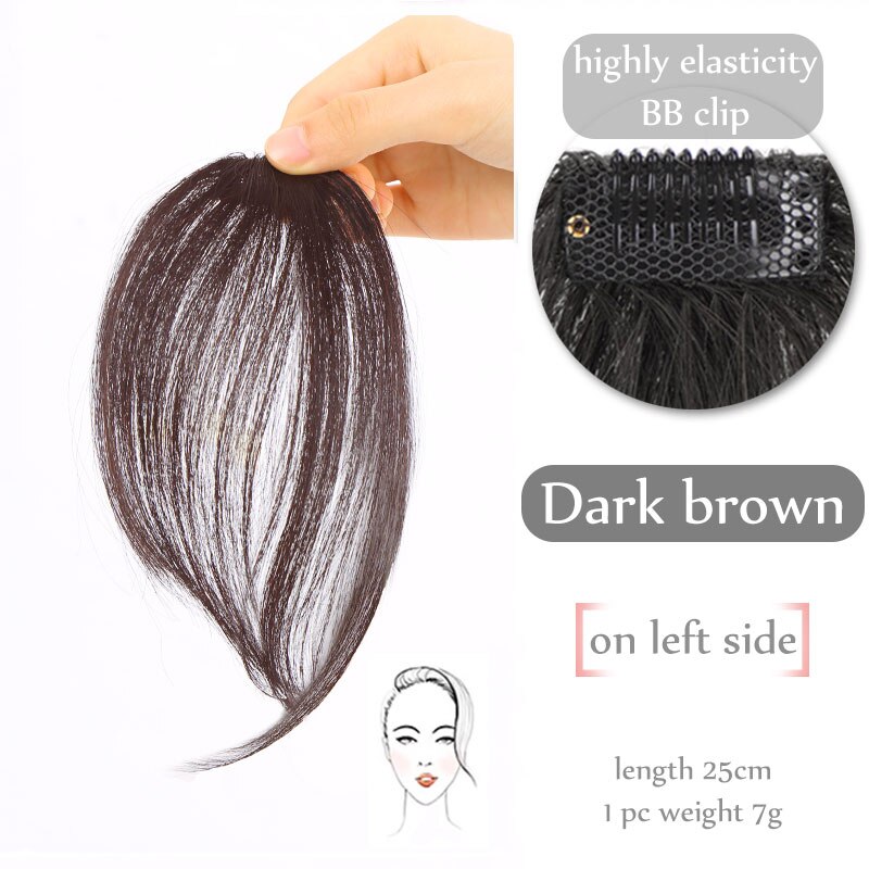 Gordijn Pony Haarstuk Synthetische Pruik Voor Vrouwen Party Natuurlijke Haar Kleur Zwart Bruin Clip In Hair Extension Fringe Koreaanse stijl: L233