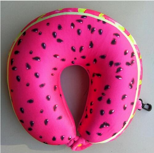 Frugt u-formet rejsepude nanopartikler nakkepude vandmelon citron kiwi appelsin bilpuder blød pude boligtekstil: 8