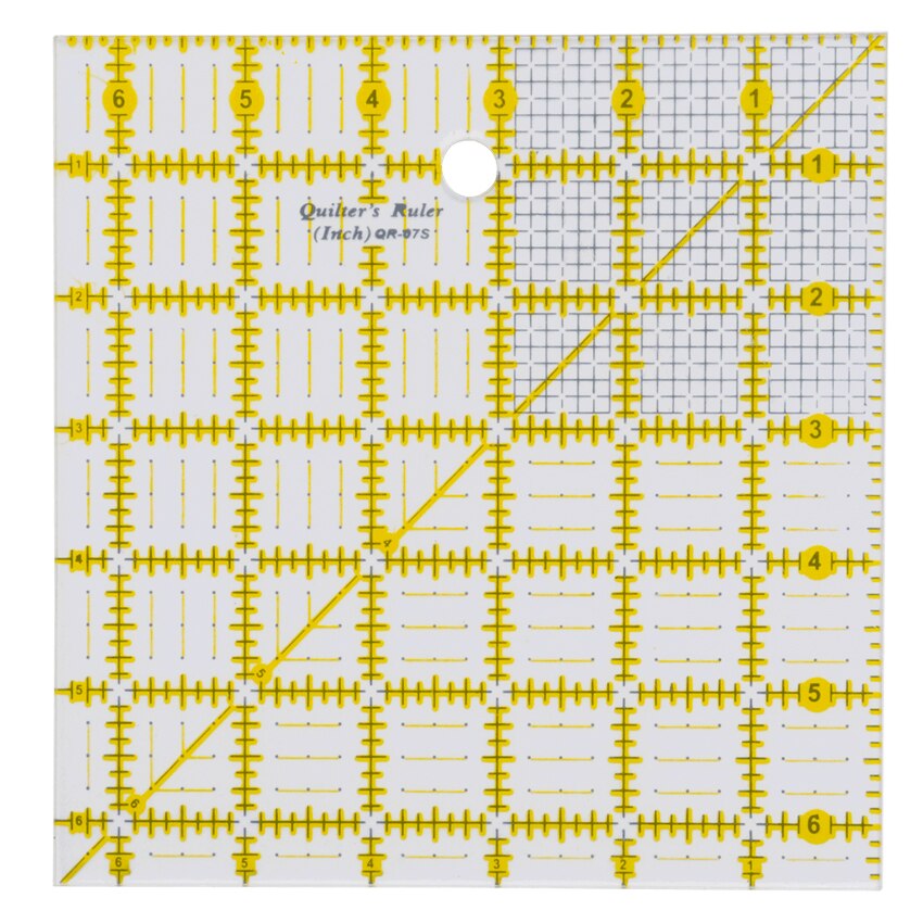 Acrylic Quilters Ruler 2.5, 4.5, 6.5, and 9.5 inch Square Rulers Set of 4 Patchwork Ruler inch (QR-07S-ABCD) inch ruler