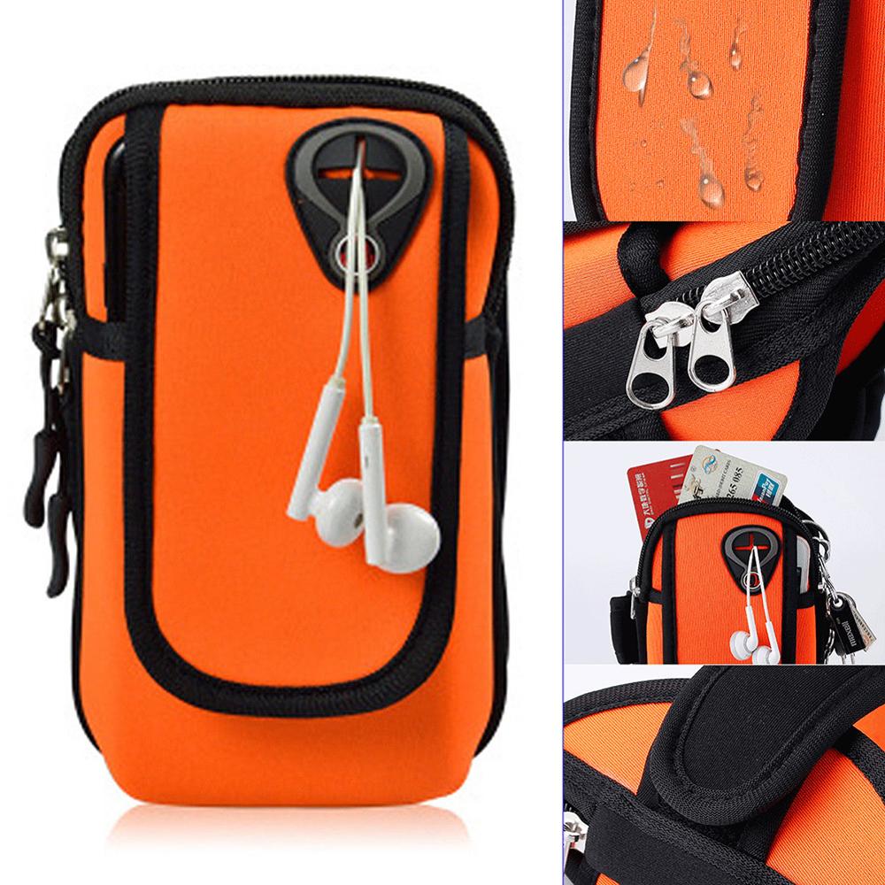 Universelle armbandtasche mit reißverschluss, sport-laufarmband-hülle für smartphones (iphone, android, samsung) bis 6 zoll