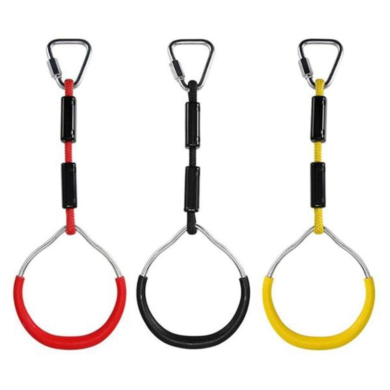 3 Pcs Swing Bar Ringen, Swing Gymnastiek Ringen, Aap Ring, Obstakel Ring, Klimmen Ring, outdoor Achtertuin Spelen Sets: Default Title