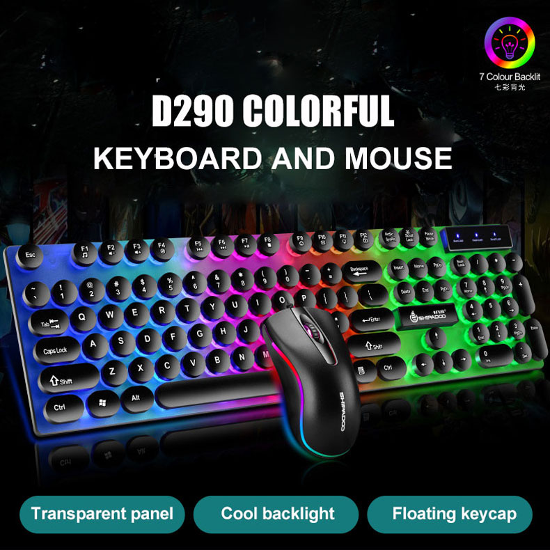 Keyboard and mouse wired combo set USB wired keyboard and mouse chicken gaming keyboard 3C036