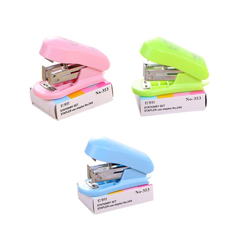 Mini Portable Stapler Kit with 400 Pcs 24/6 Staples Office Desktop Stapler with Staple Remover 20 Sheets Sheets Capacity