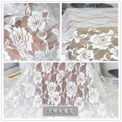100cm * 140cm / Piece, White Embroidery Lace Cloth, Summer Dress Curtain, Wedding Dress Fabric, DIY Handmade Material: 13