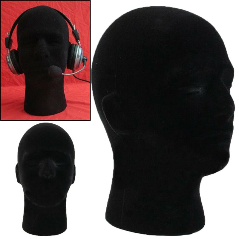 Male Mannequin Styrofoam Foam Head Model Wig Glasses Hat Display Stand