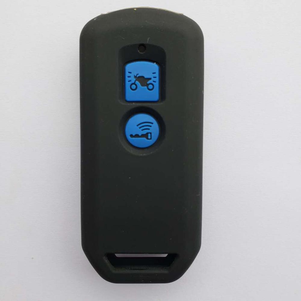 Protective Silicon Key Case For Honda X ADV SH 125 150 300 Forza 125 300 PCX150 Motorcycle Scooter 2 Button Smart Key: black-blue