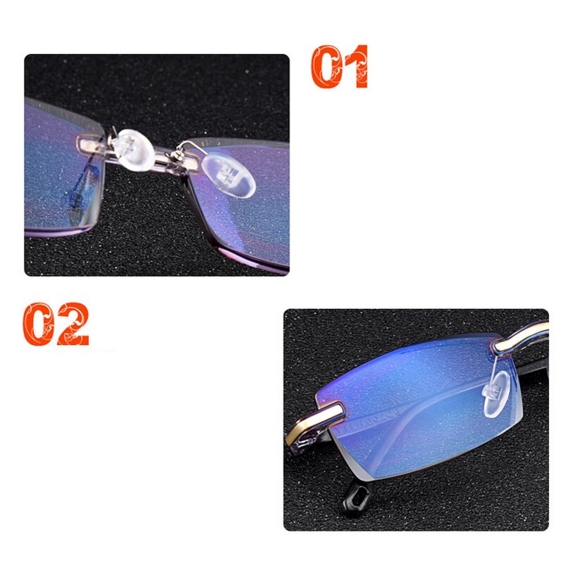 iboode Ultralight Rimless Reading Glasses Women Men Clear Lens Anti Blue Ray Computer Goggle Presbyopia Reader Eyeglasses