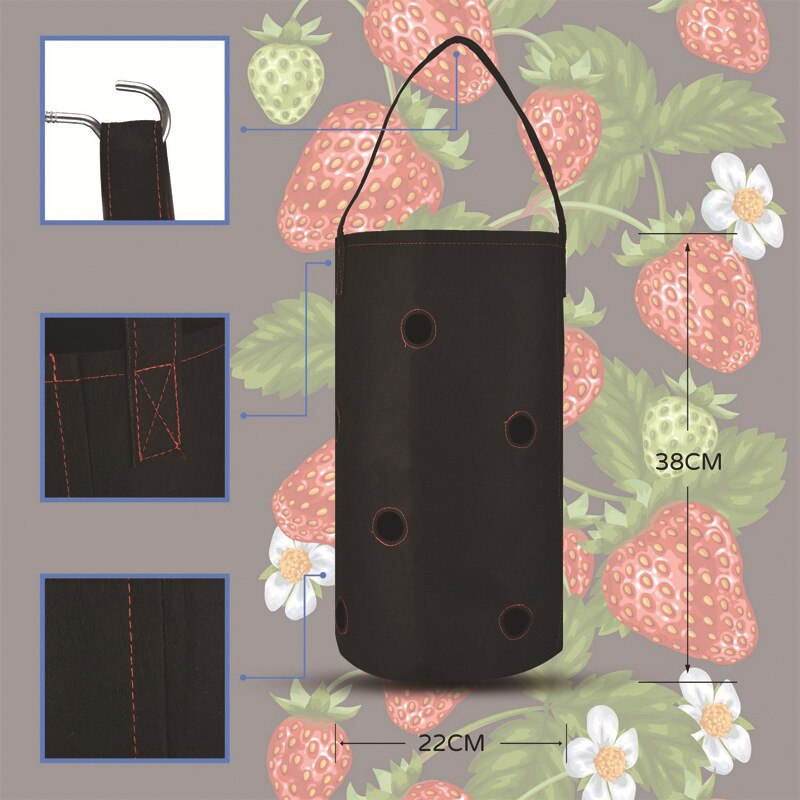 2Pcs Pot For Strawberry Bare Root Plants Felt Planting Bag