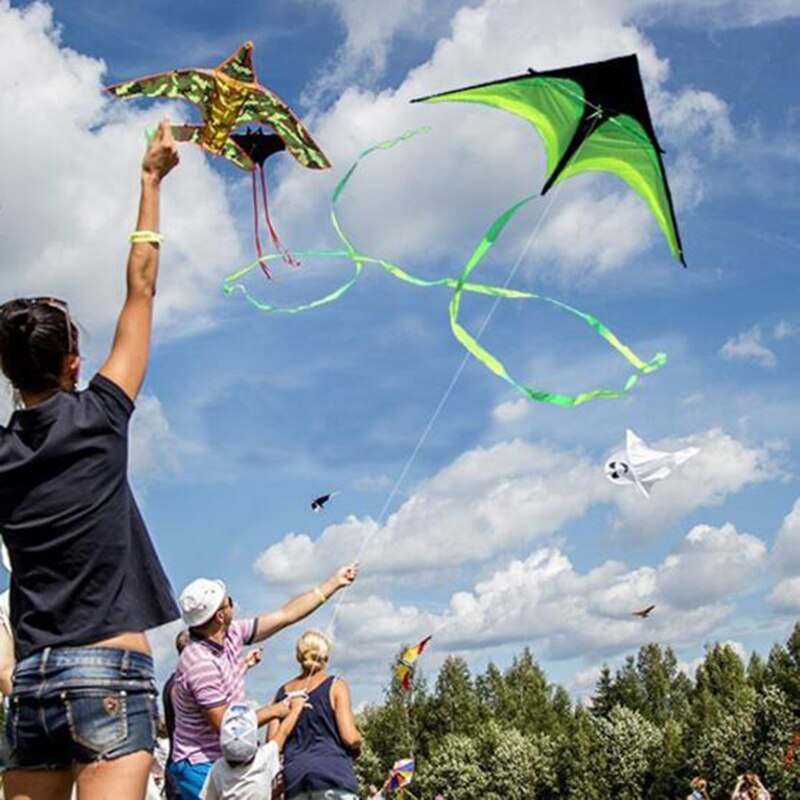 120Cm Enorme Kite Lijn Stunt Kinderen Vliegers Speelgoed Vliegeren Lange Staart Outdoor Vliegers