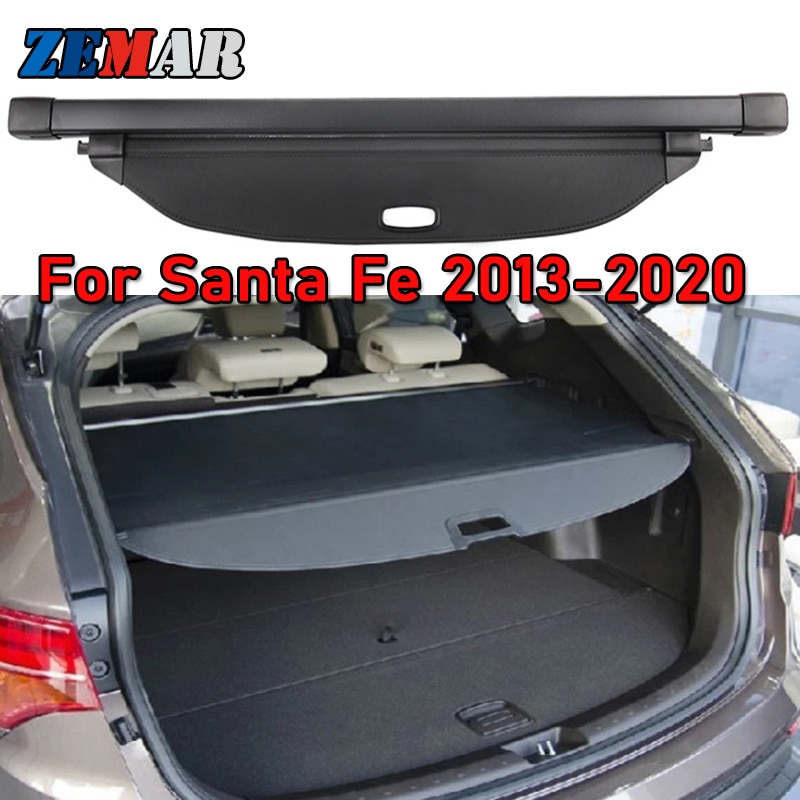 Cubierta de carga para maletero trasero de coche, protector de pantalla de seguridad, accesorios para Hyundai Santa Fe , , , , , , ,