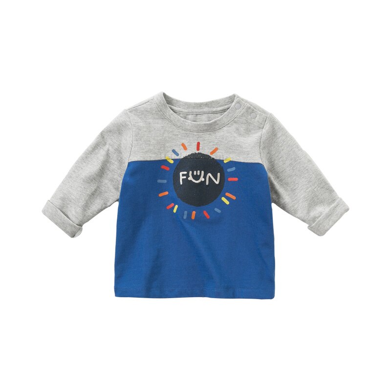 DBA10890 dave bella herfst baby jongens trui kinderen lange mouw t-shirt baby peuter tops kids tees: 3T