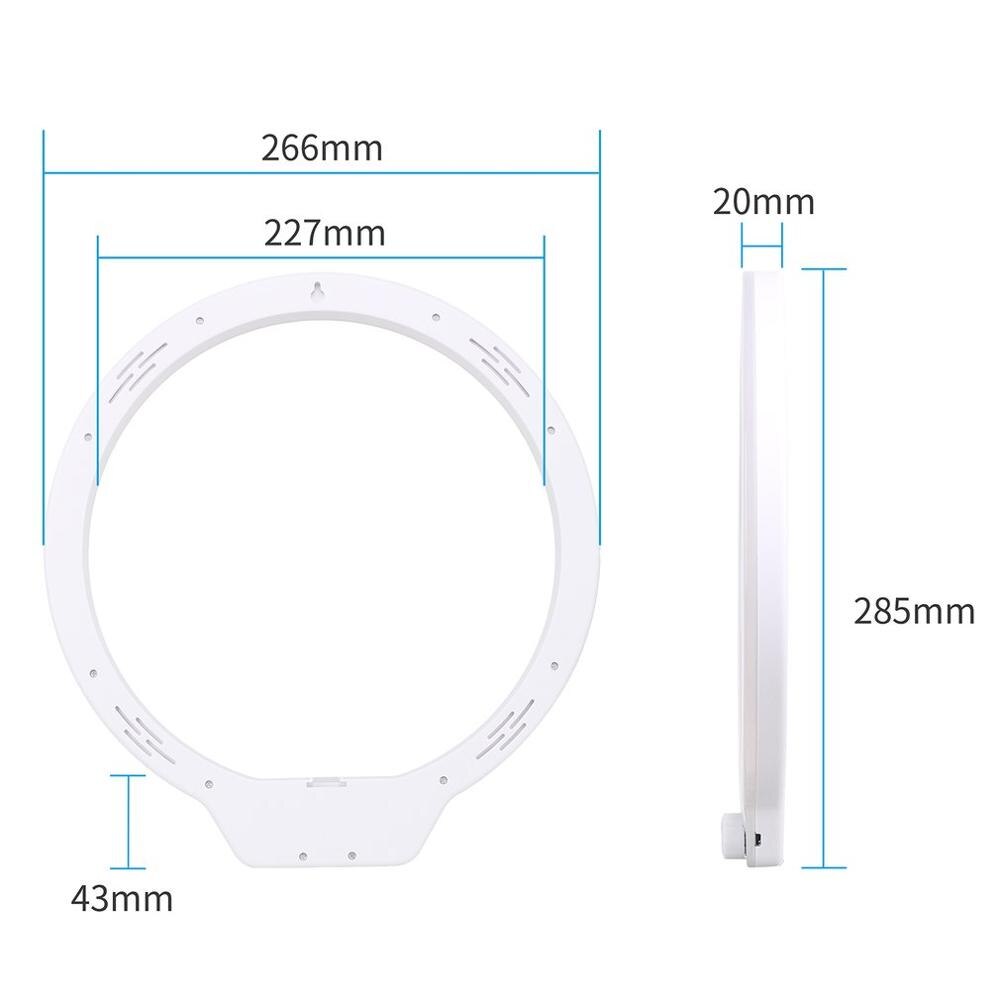 Tischringleuchte mit 3200k-5500k 128 leds, fotolampe mit kugelgelenk für make-up, fotostudio und videoaufnahmen
