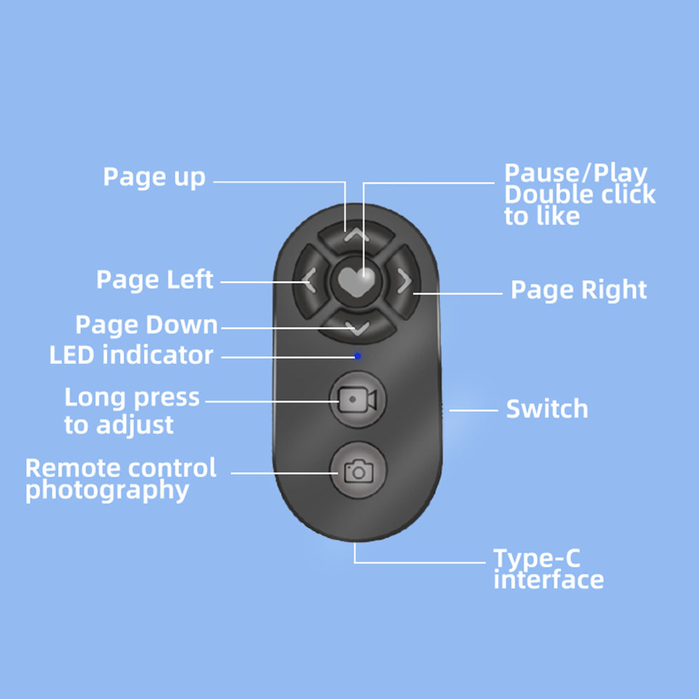 Draadloze Bluetooth Mobiele Selfie Luie Instant Muziek Video Afstandsbediening Mobiele Telefoon Bluetooth Controller Voor Apple