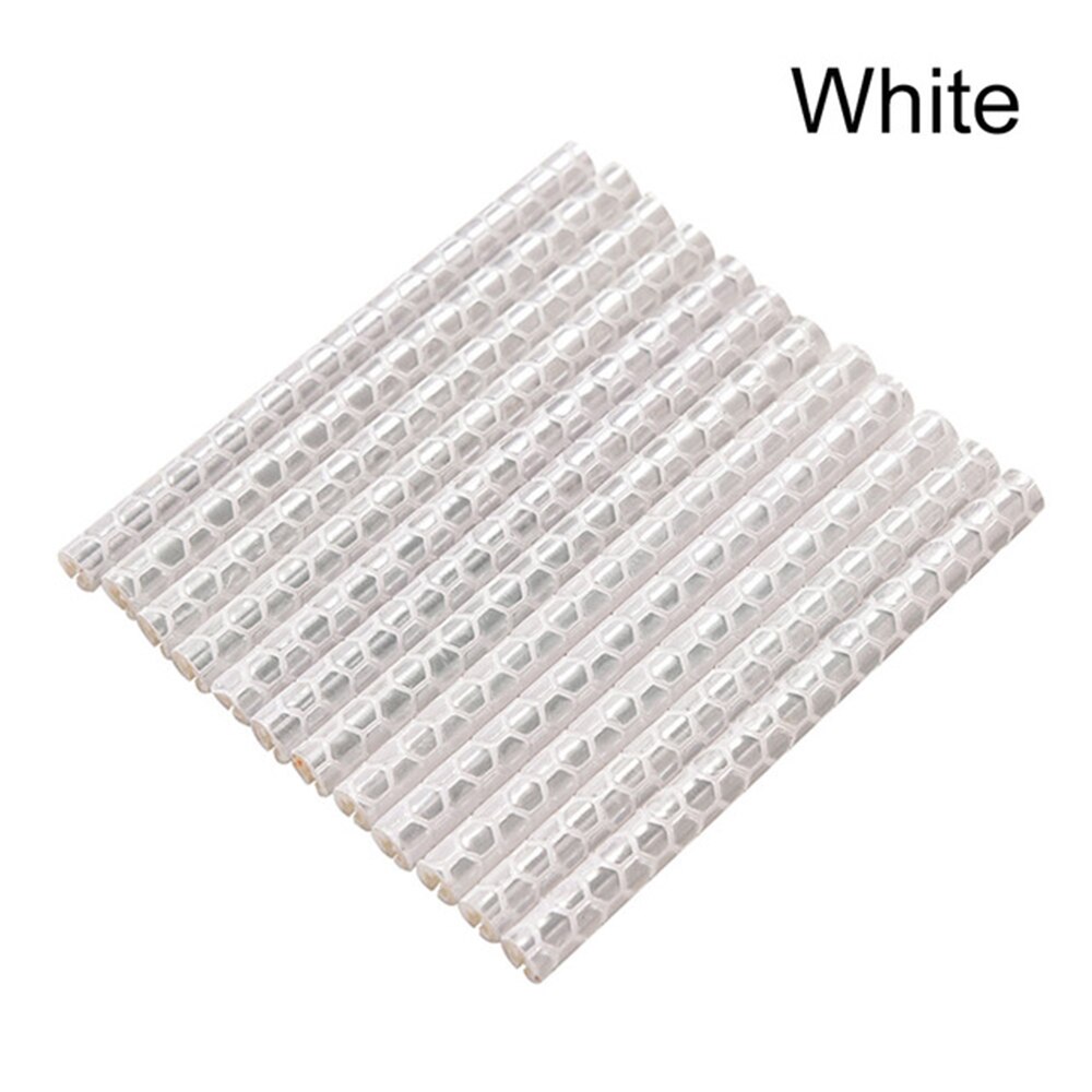 Radio reflectante para bicicleta, 12 Uds. Para montar en bicicleta, con Clip, tubo Reflector, tira de luz de advertencia para ciclismo de montaña sin batería Requst: Blanco