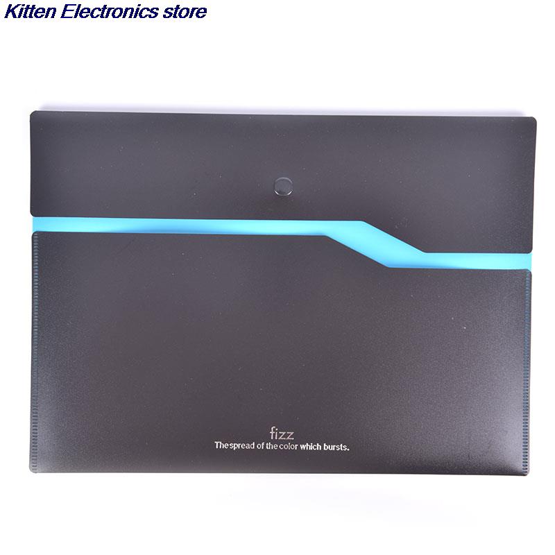 1PC Filing Product A4 File Folder Office Desk Organizer 2-layer File Bag Office Supplies: BL