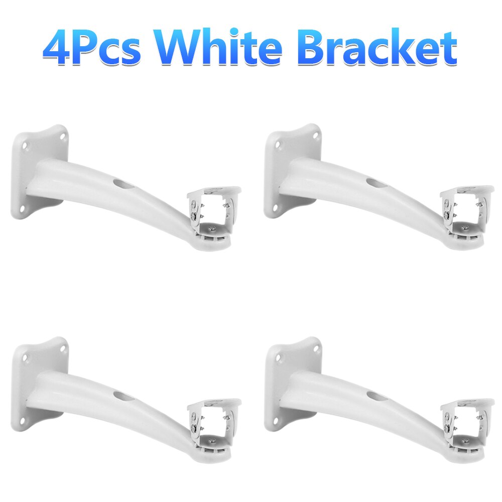 Bracket for Outdoor Solar PTZ Camera WIFI use Camera Bracket Support CCTV Camera Wall Mount Stand Aluminum Metallic: 4Pcs White Bracket