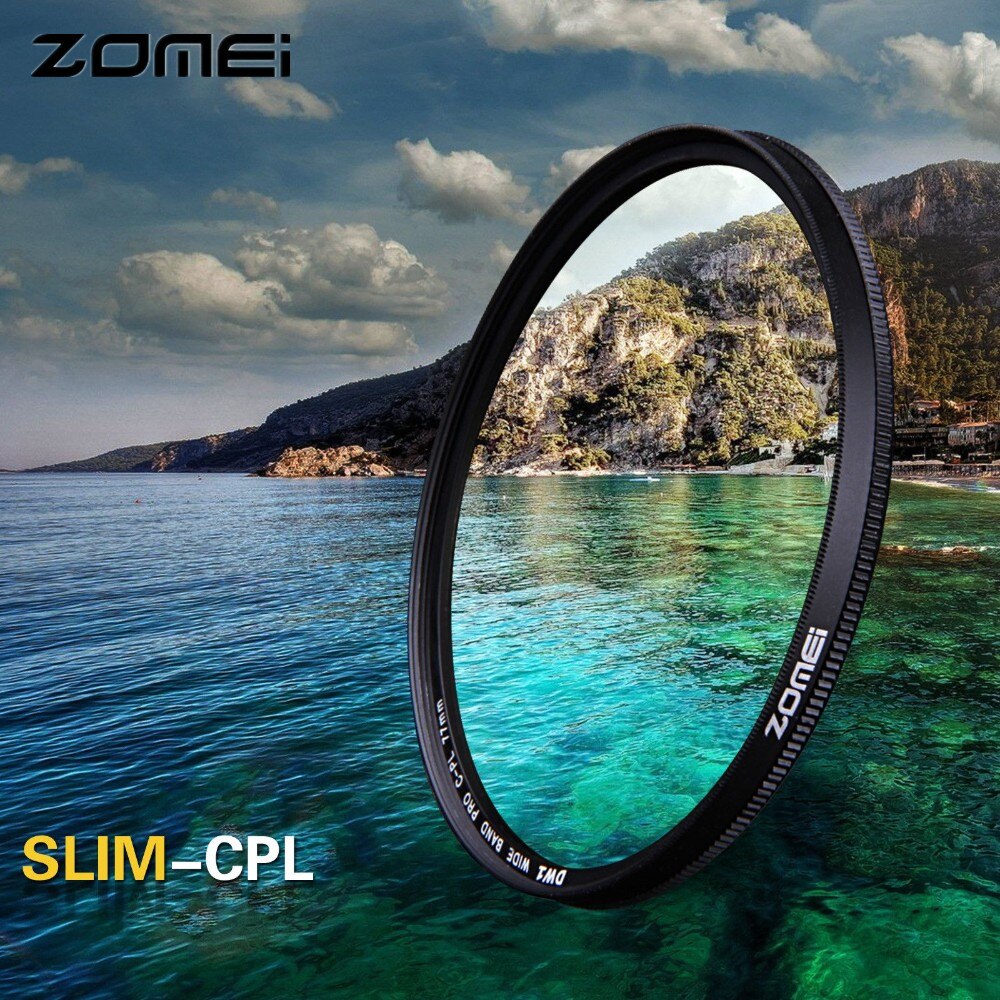 Ultra Slim Camera Lens Filter AGC Optical Glass PRO CPL Circular ZOMEI Polarizing Polarizer Filter 37/52/55/58/62/67/72/77/82mm