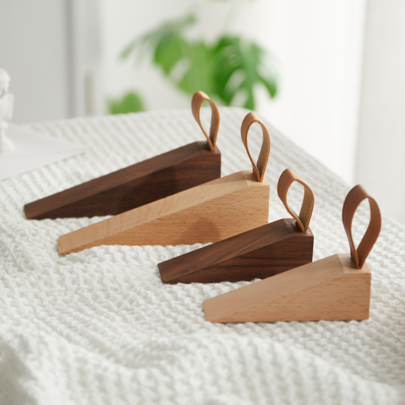 Butoir de cale de porte en bois 1 pièce, petite cale de butée de porte antidérapante pour le joint de bas de porte pour le bureau à domicile