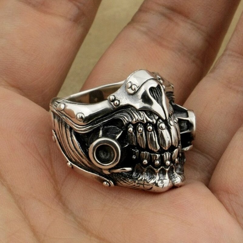 Skull Rings VILAGE Hip Hop Men's Stainless Steel Skull Ring Cr... – Grandado