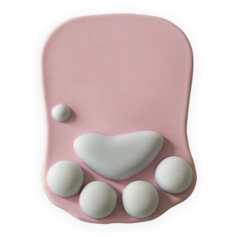 3D gioco topo pad in silicone Zampa di Gatto Zerbino di Resto di Polso di Gomma Piuma di Memoria comfort Mousepad Del Fumetto Zampa di Gatto Del silicone anti-Antiscivolo Ergonomico: 2