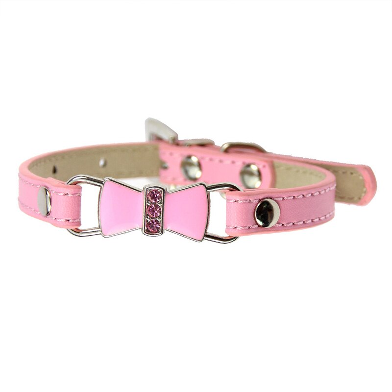 Collier en cuir pour chien, accessoire pour animaux de compagnie, pour petits, moyens et grands chiens, chats, marche en plein air, fournitures pour animaux de compagnie: D / XS
