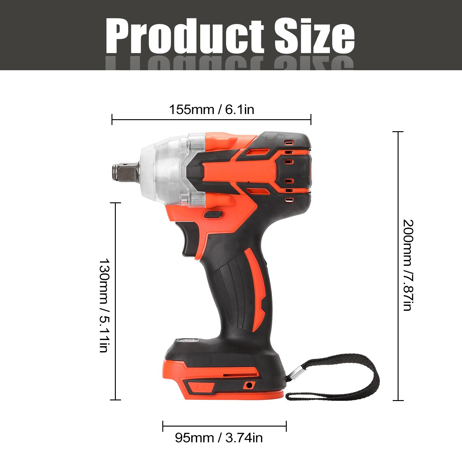 Electric Rechargeable Cordless Brushless Impact Wrench Wireless Electric Hand Wrench Home DIY Electric Power Tools