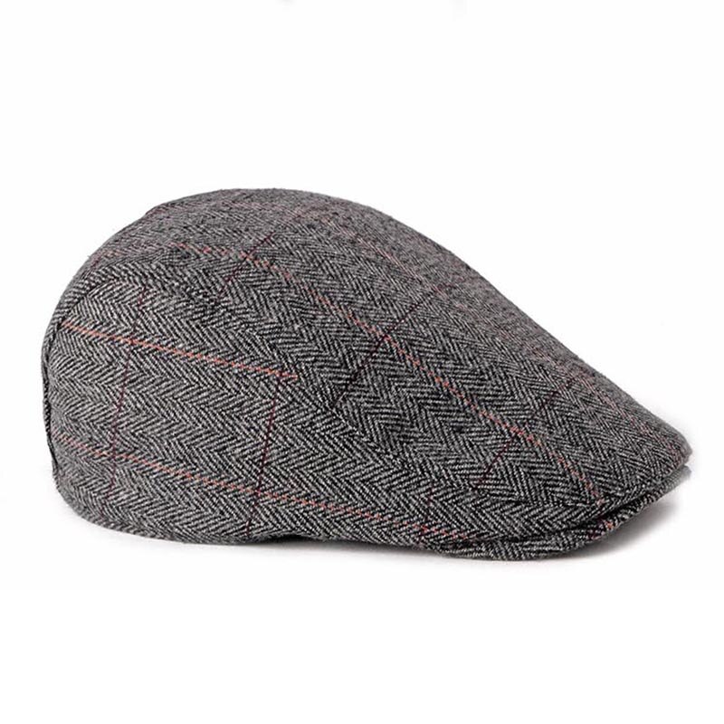 Men&#39;s Newsboy Caps Spring Women Cabbie Ivy Cap Striped Beret Men Driver Glof Hat Flat Cap Middle Aged Old Age Dad Hat