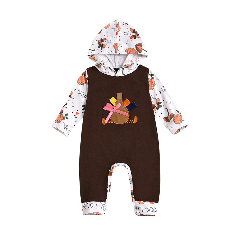 0-24 Maanden Baby Jongens Halloween Romper Lange Mouw Een Stuk Jumpsuits Voor Baby Jongens Knop Cartoon Patroon pompoen Rompertjes Jongens