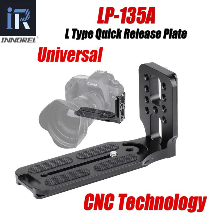 Innorel LP-135A Professionele L-type Quick Release Plaat Snel Opladen Verticale Houder Handvat Speciaal Voor Arca-Swiss Standard