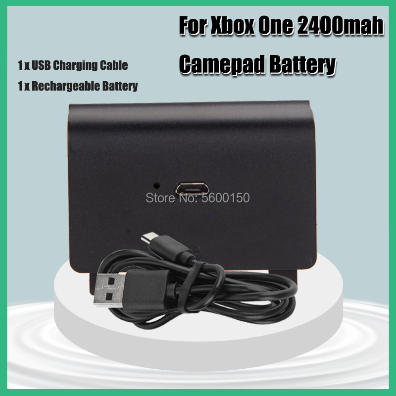 2400mAh Ni-MH Rechargeable battery pack + USB Cable For XBOX ONE Controller Wireless Gamepad Replacement Batteries kits
