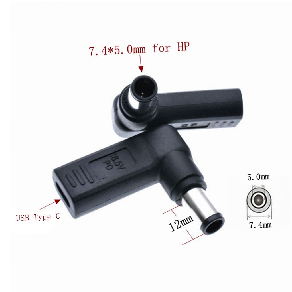 Dc Energie Adapter Stecker Konverter USB Typ C Weibliche zu 7,4x5,0mm 4,8x1,7mm 5,5 x 2,1mm Männlichen Laptop Dc Ausgang Jack Stecker