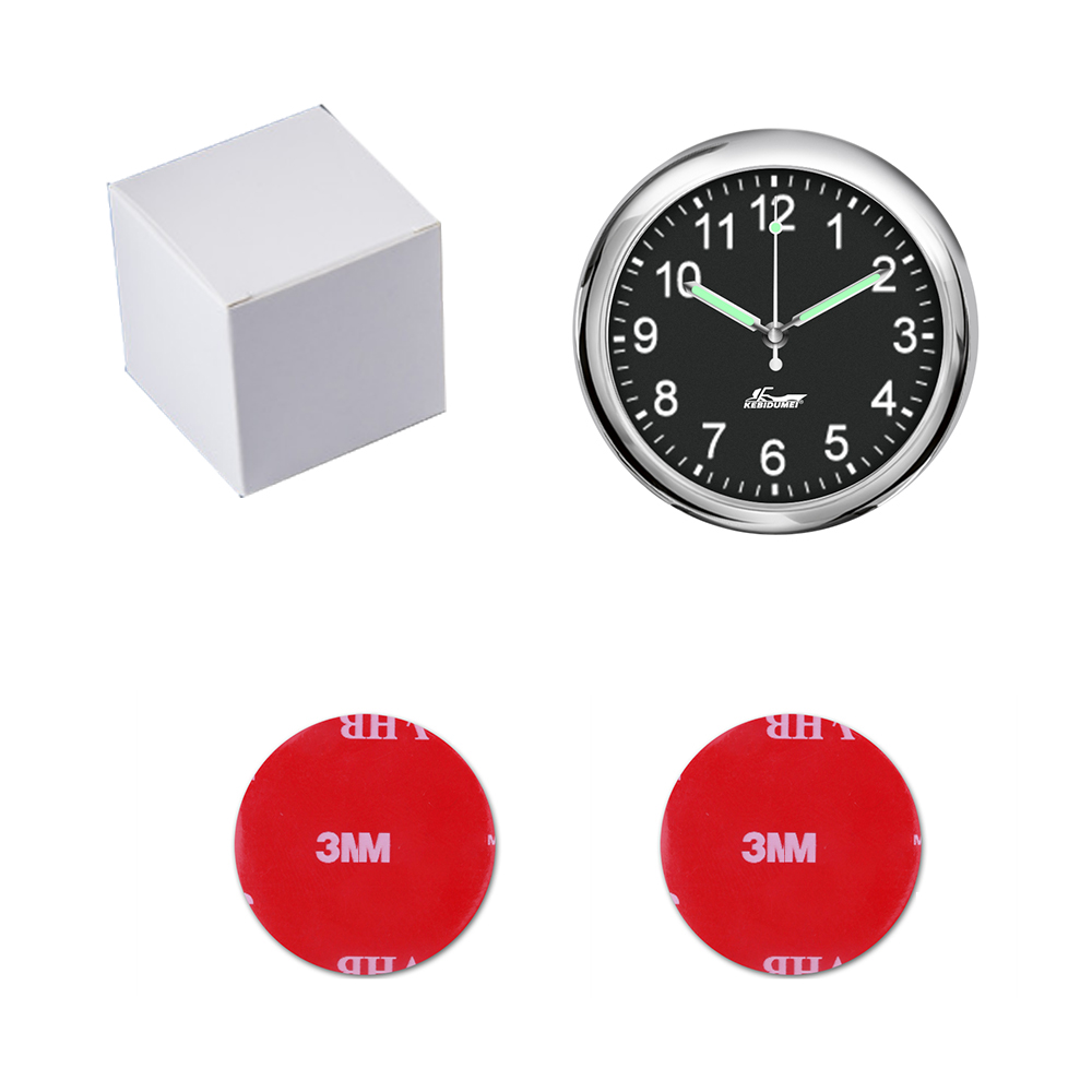 Horloge de voiture lumineuse pour Automobiles, montre numérique interne à coller, mécanique, horloges à Quartz 40mm 43mm, ornement automobile, accessoires de voiture: green