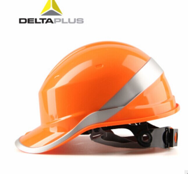 UNS Lagerbier Delta Plus DIAMANT V hoch Sicherheit Helm Hallo Vis Bauherren Harte Hütte mit Kinnriemen: Orange