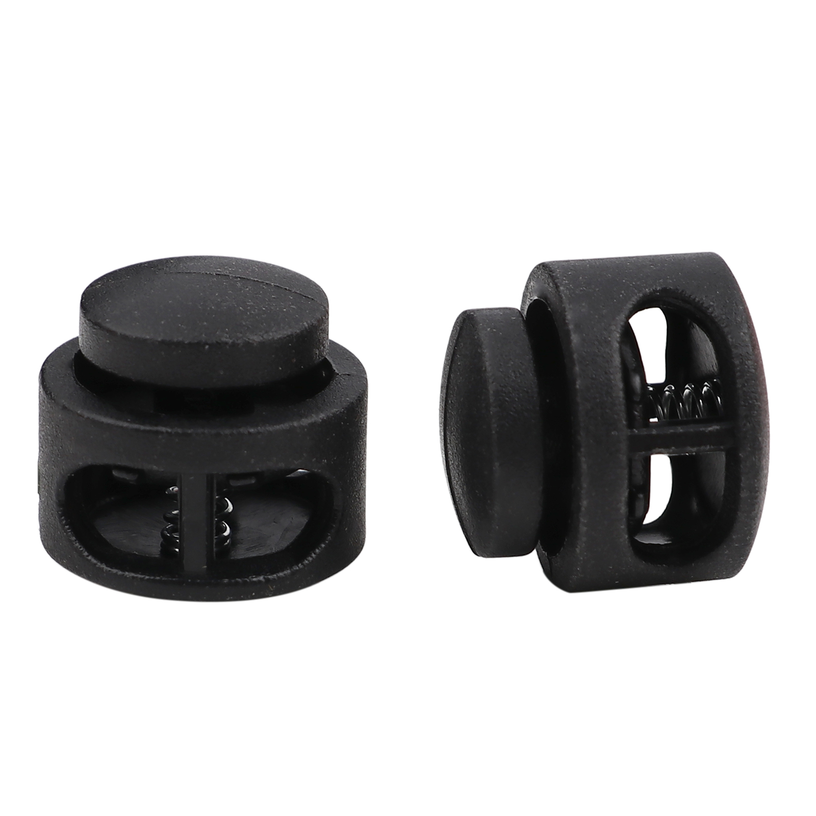 10pcs Multi Colors Round Plastic Toggle Clip Stopper Two holes Cord Lock Stopper Paracord Cord Lock Clamp Shoelace Cord Buckles: 3