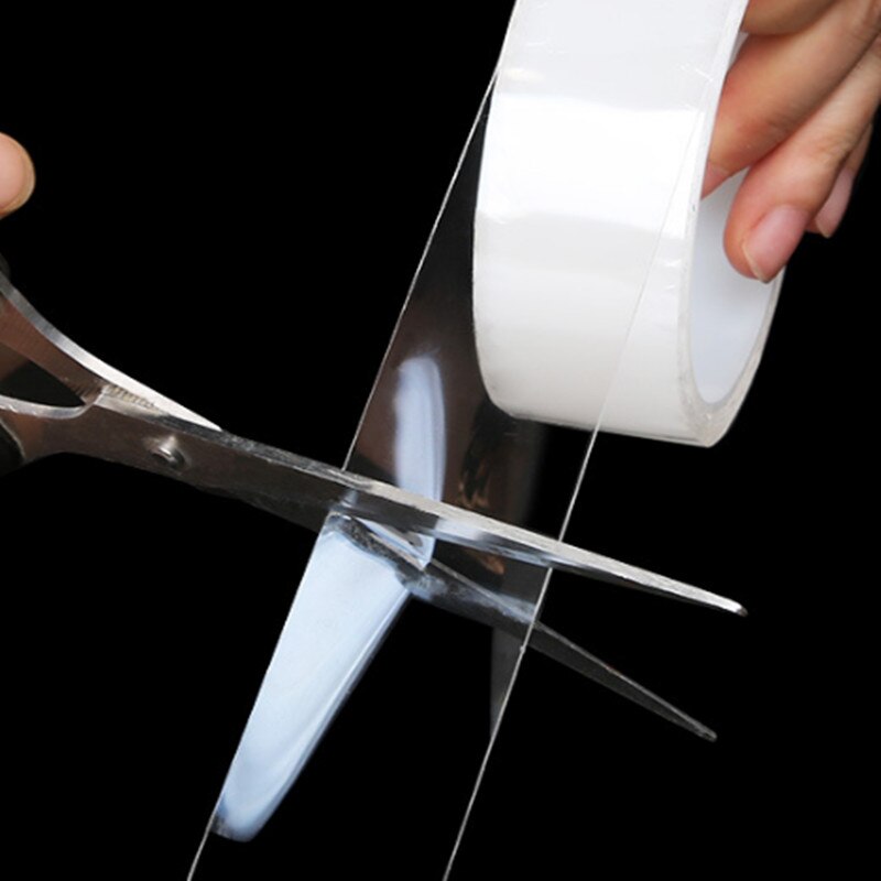 Transparent Nano Tape Washable Reusable Double-Sided Tape Adhesive Nano Traceless Sticker Removable Glue Cleanable